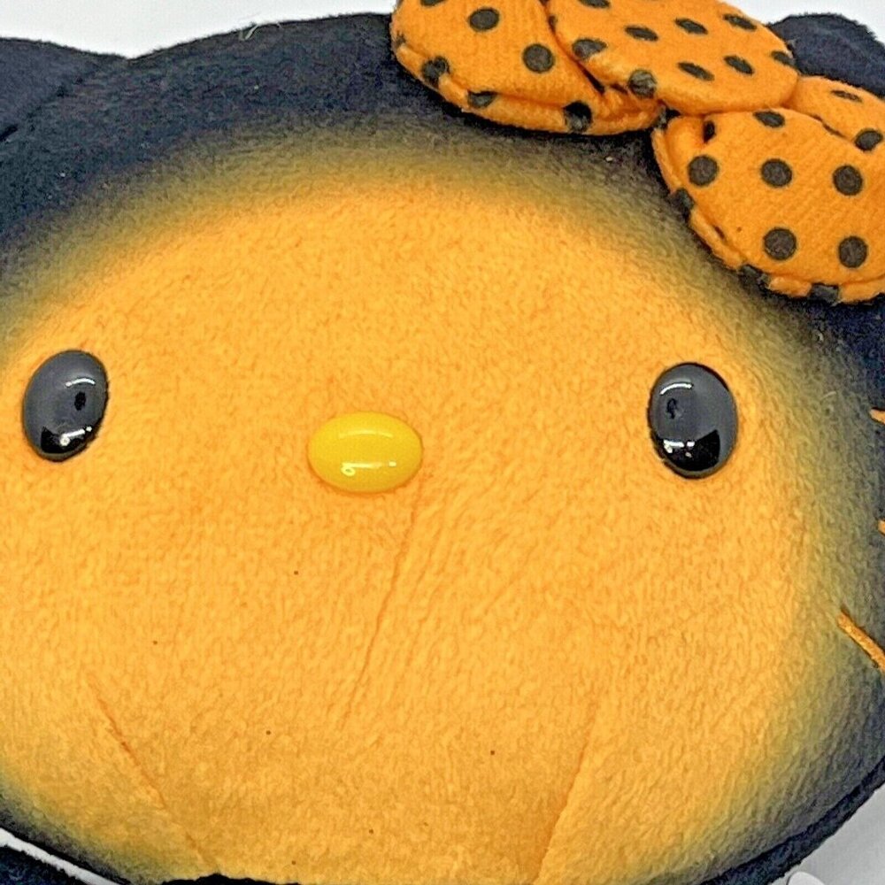 Hello Kitty Halloween Bat By TY Beanie Babies Orange & Black 6" Plush Toy NWT - Picture 3 of 12